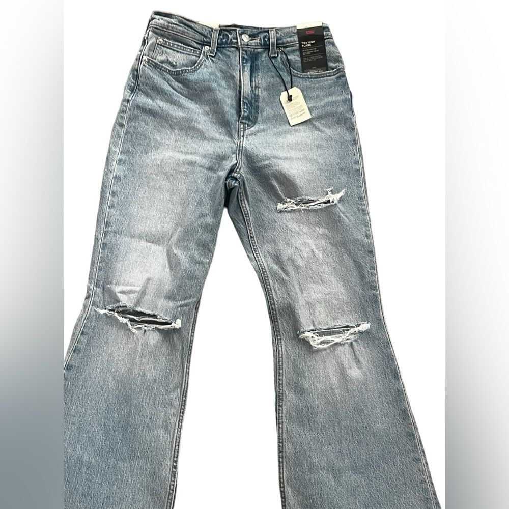 Levi’s NWT Premium 70s High Rise Flare Size 28 Free People Disco Bell Bottom - Picture 7 of 13
